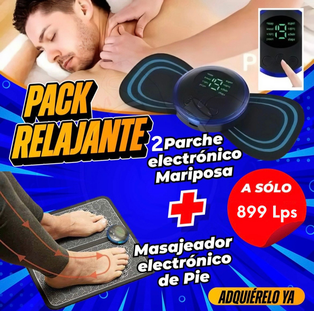 ✨ Duo Relajación – 2 Mariposas + EMS Pies 💥 Alivio instantáneo sin gastar en terapias